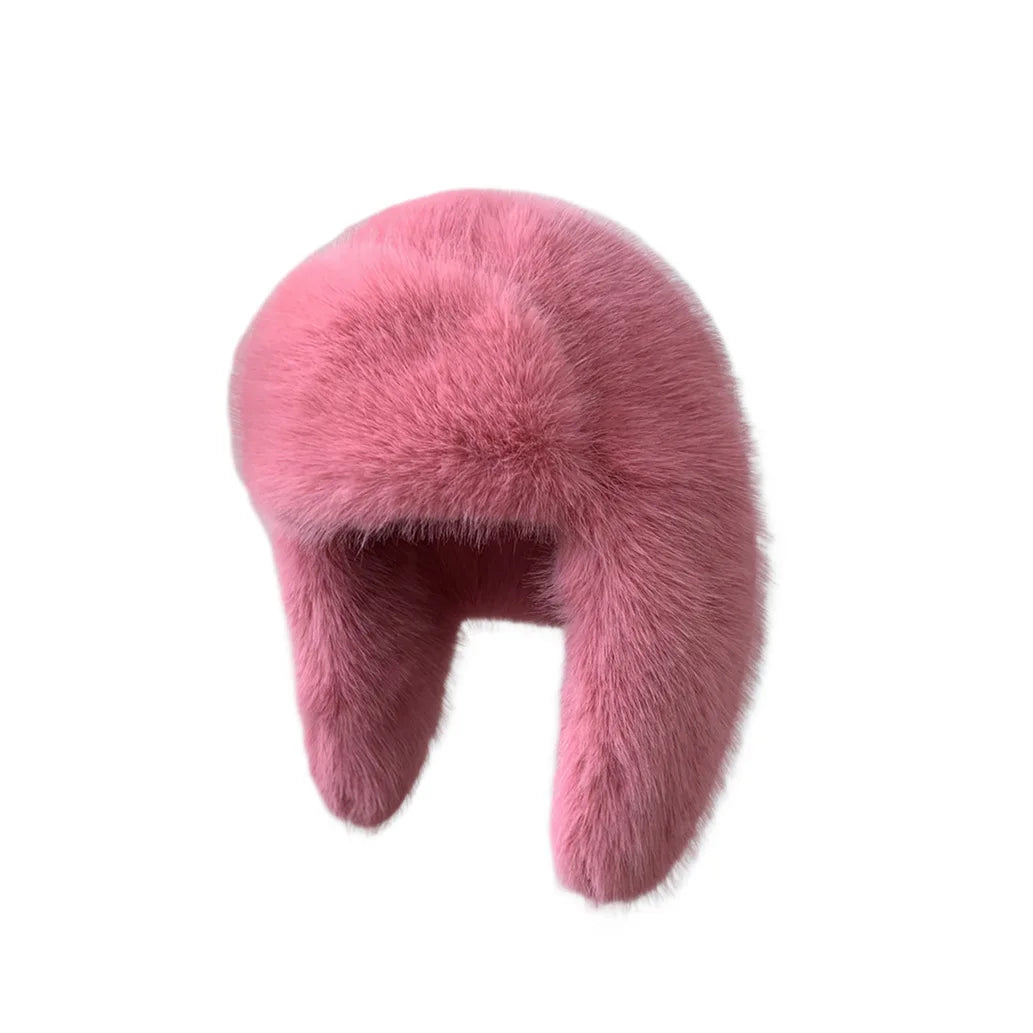Plush Earflap Fur Hat