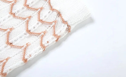 Peach Knit Skirt Set