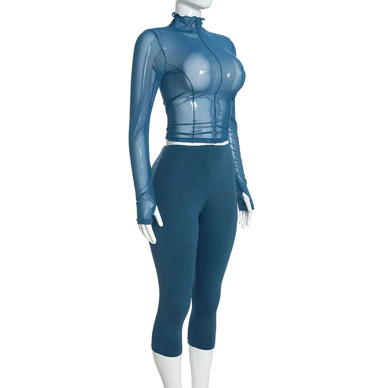 Barely There Mesh Capri Set