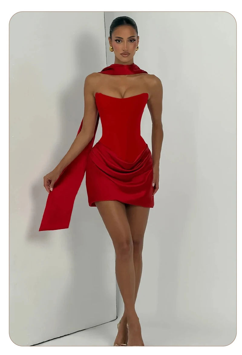 Sadie Satin Corset Mini Dress