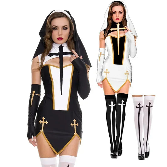 Nun Halloween Costume Fantasy Dress