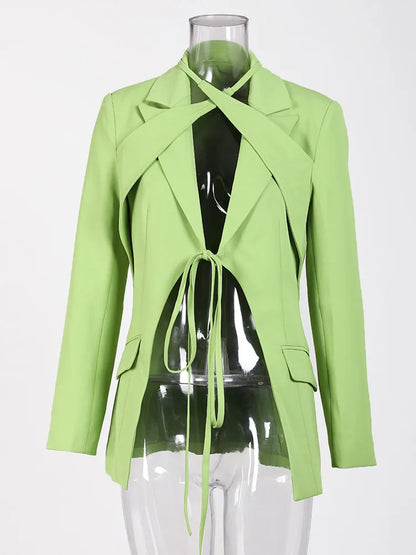 Malika Lace-up Blazer