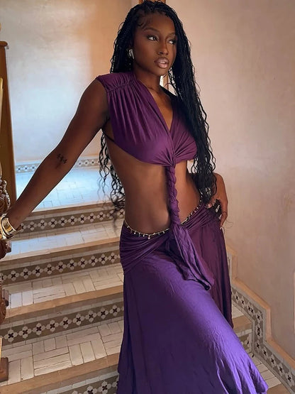 Tyra Backless Midi Dress