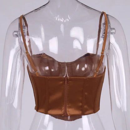 Satin Bustier Corset Top