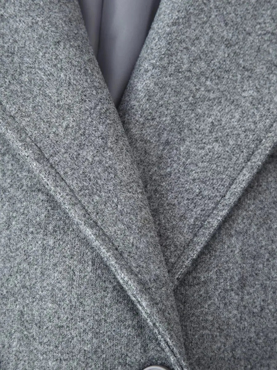 Wool Tassel Hem Coat