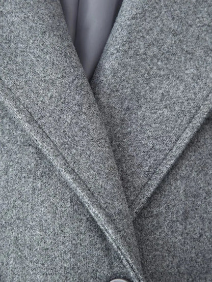Wool Tassel Hem Coat