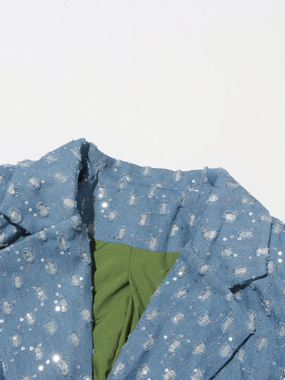 Sashes Denim Trench Coat