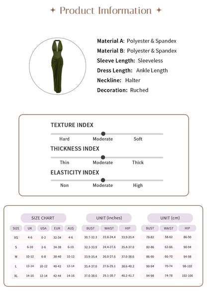 Olive Green Corset Ruched Maxi Dress