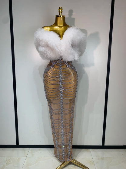 Queenin' Rhinestone Maxi Dress