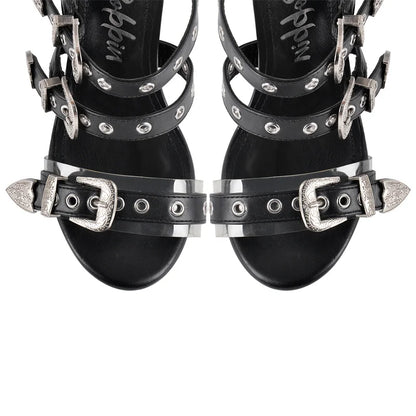 Buckle Stiletto Sandals