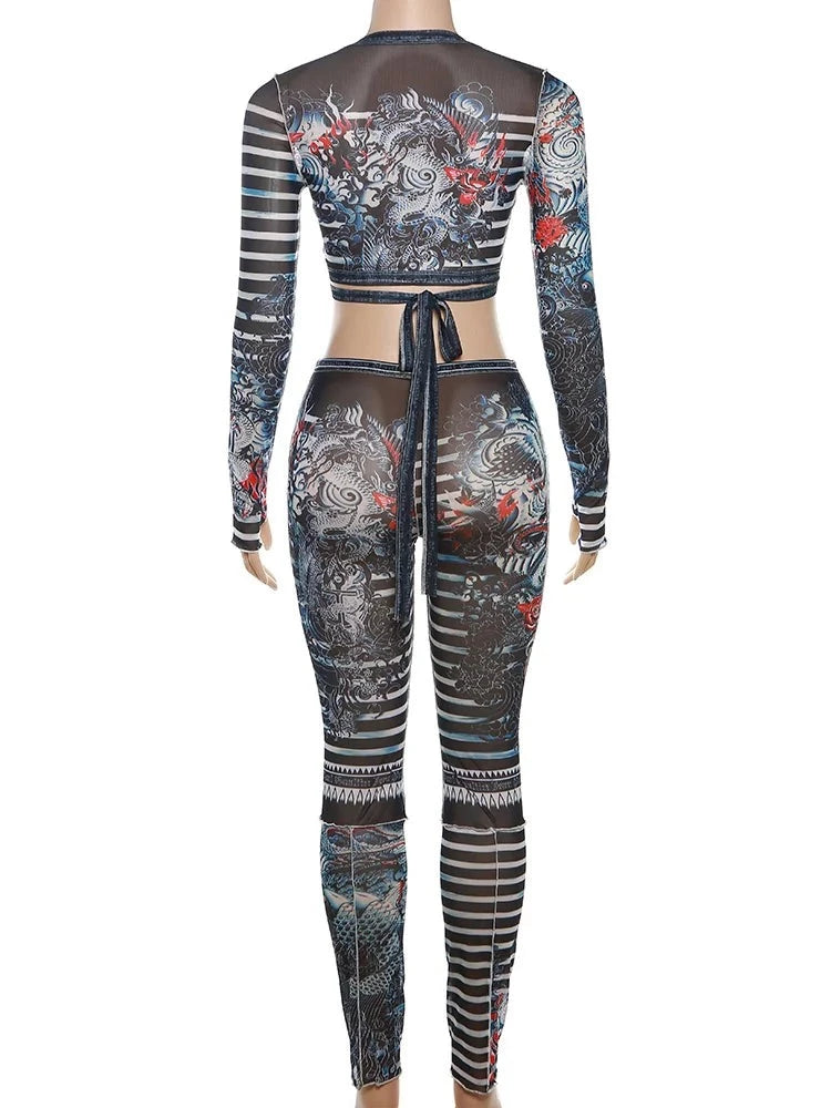 Monalisa Mesh Leggings Set