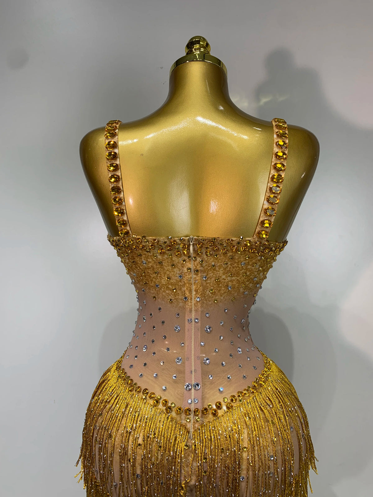 Maxine Tassel Mesh Maxi Dress