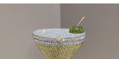 Cherry Goblet Rhinestone Clutch Bag