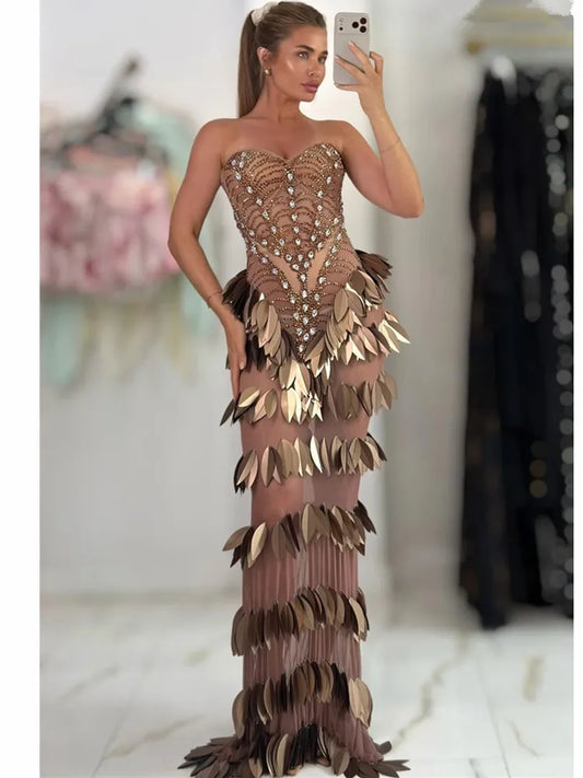 Brown Luxe Maxi Dress