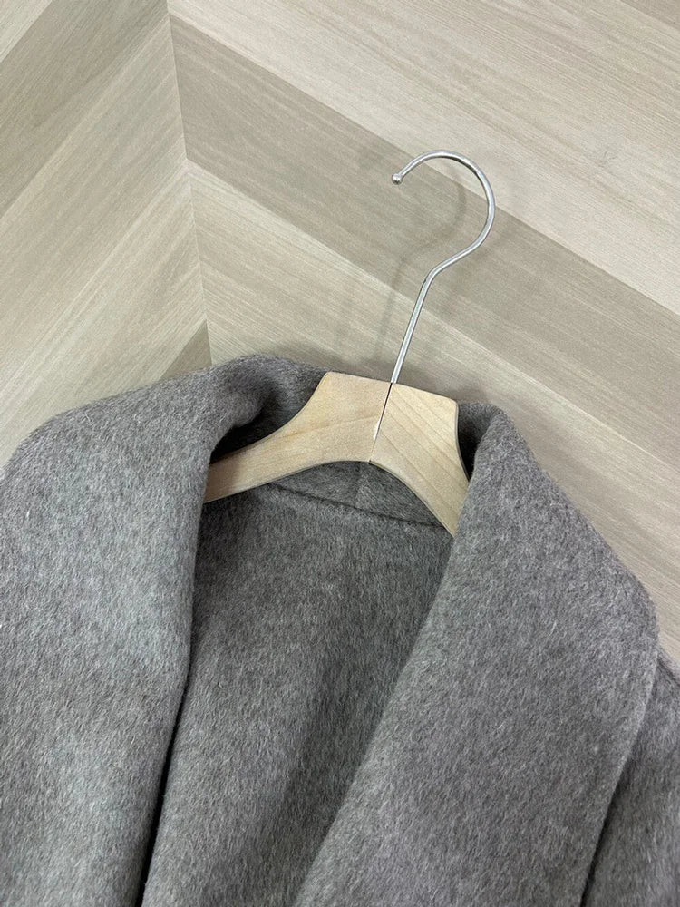 Fox Fur Wool Overcoat