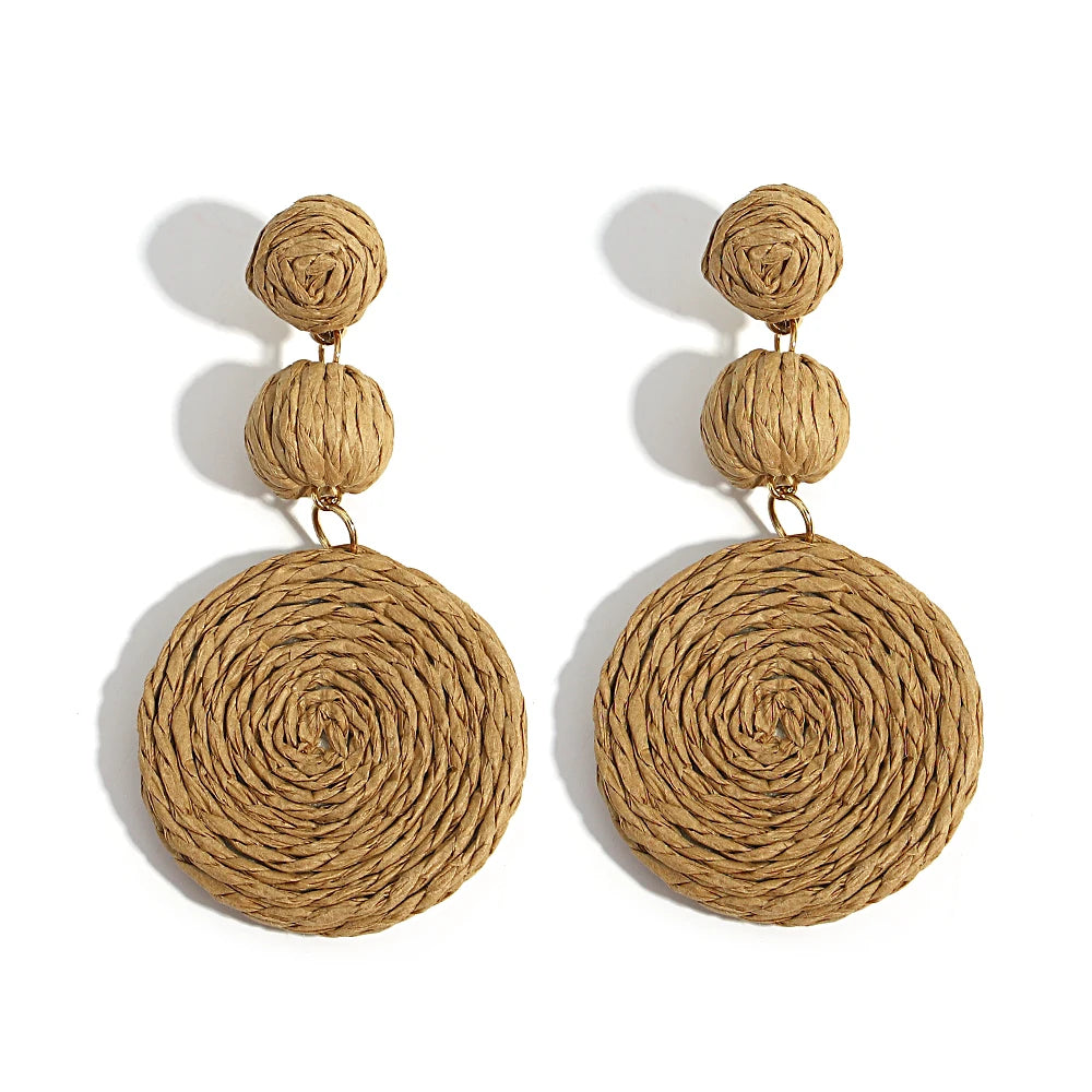 Handmade Rattan Knit Earrings