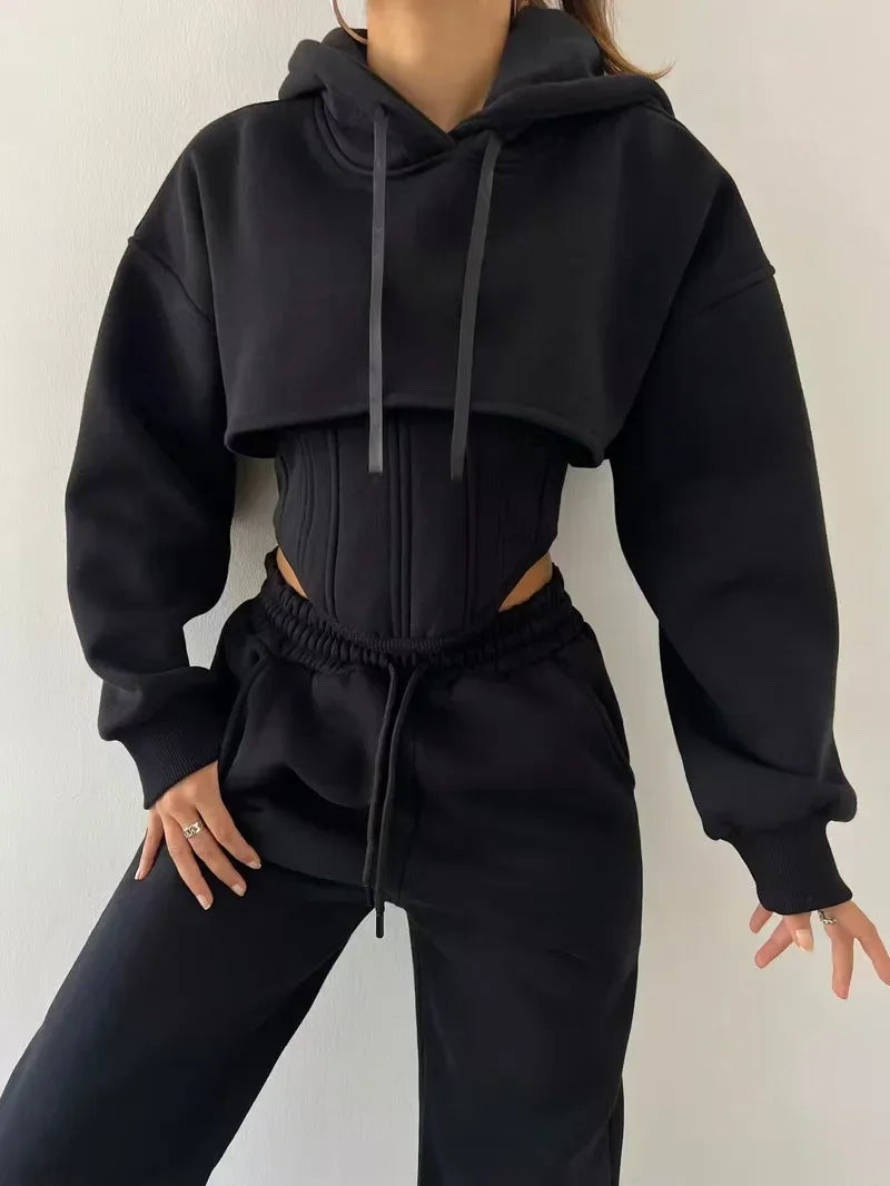 Chic Bandage Corset Hoodie