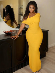 Josephine Ruched Elegant Maxi Dress