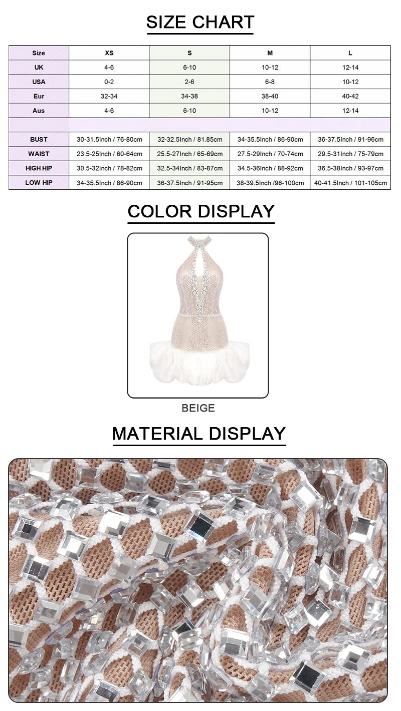Silver Sequins Tulle Cocktail Dress