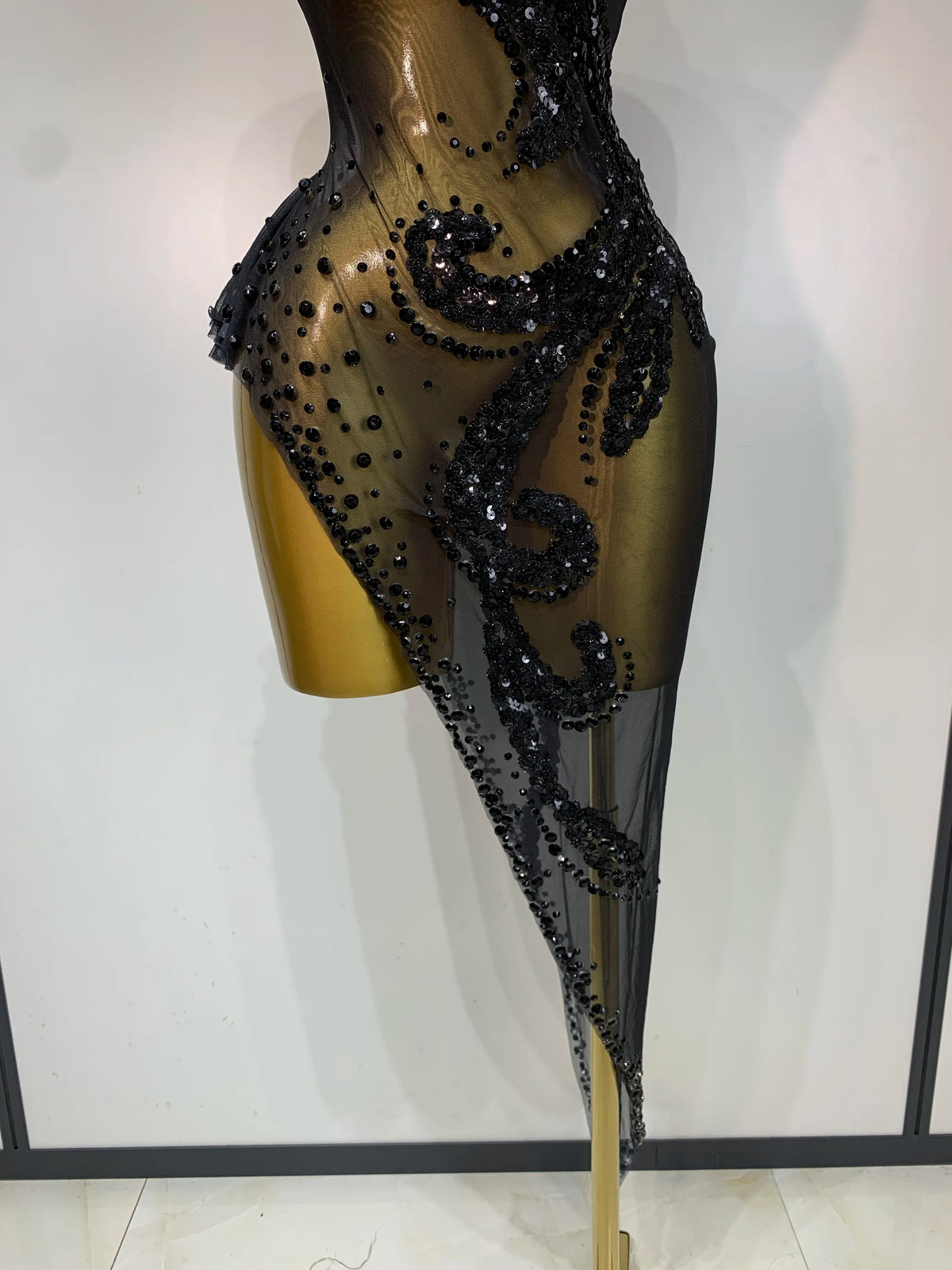 Black Diamond Asymmetric Dress
