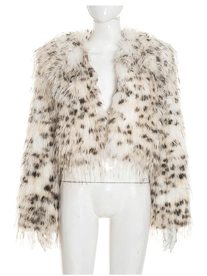 Leopard Fur Plush Coat