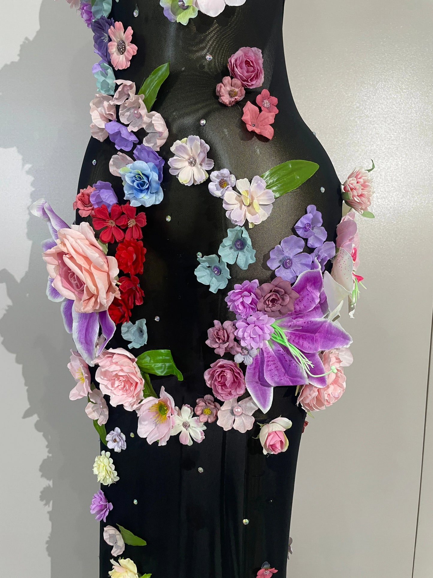 Luxe Flower Mesh Maxi Dress
