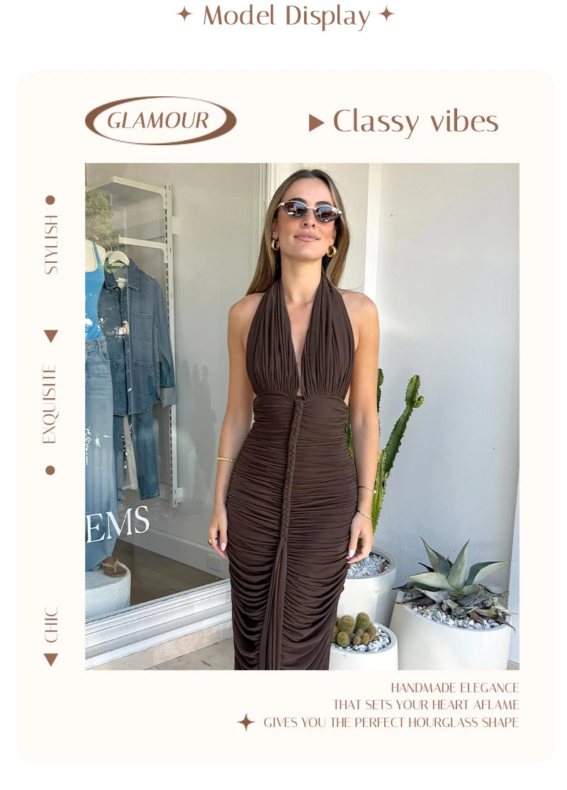 Maria Ruched Maxi Dress