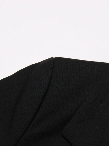 Notched Collar Belt Temperament Blazer