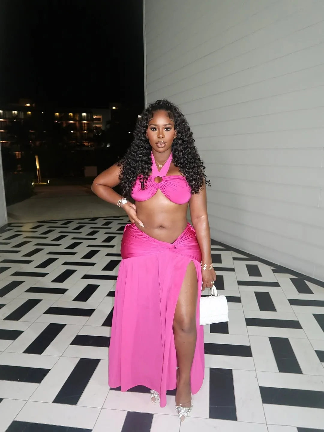 Belle Ruched Maxi Skirt Set