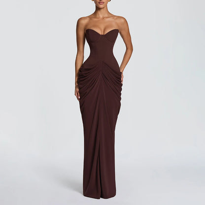 Grande Dame Ruched Maxi Dress