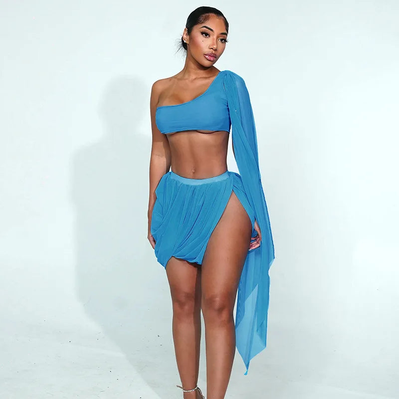 Lona Ruched Skirt Set