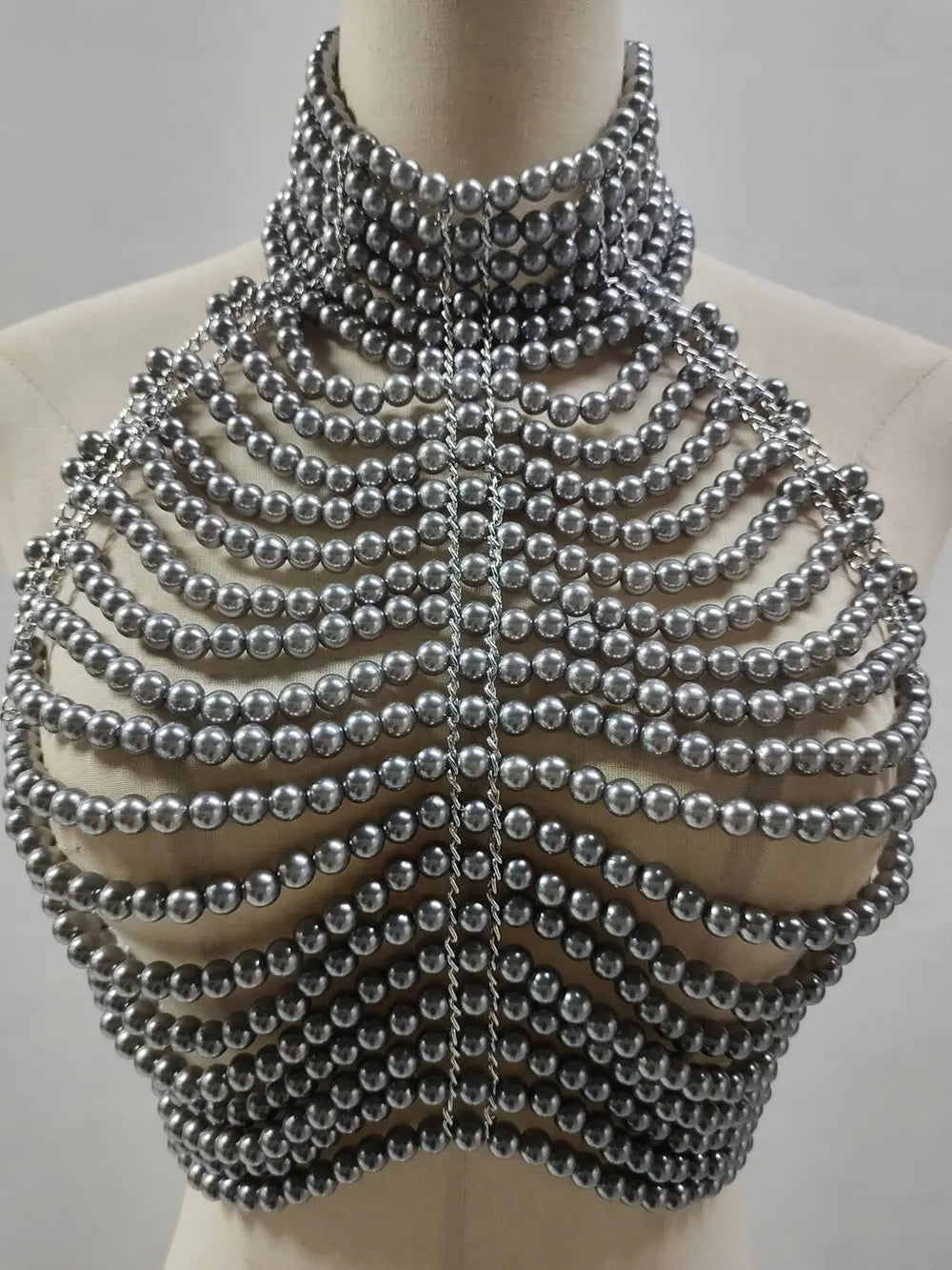 Beaded Pearl Chain Top