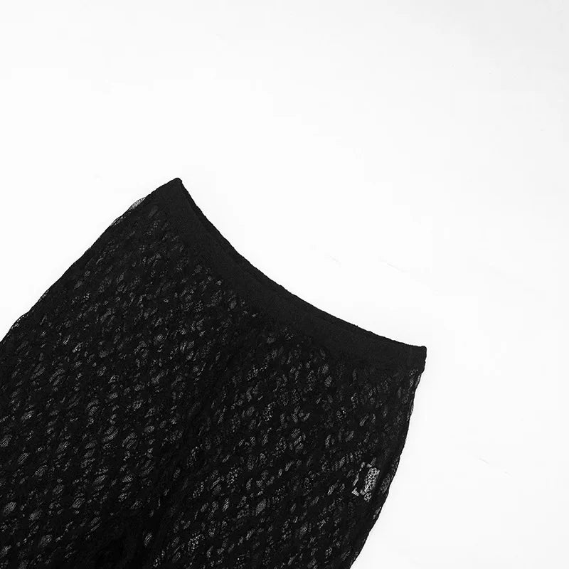 Sheer Lace High Waist Trouser