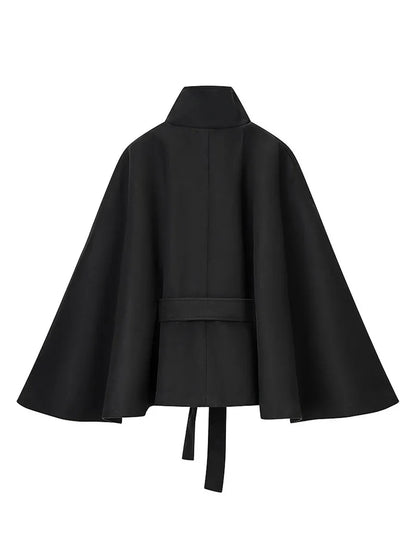Luxurious Wool Stand Collar Coat