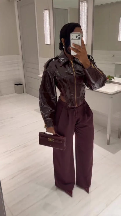 Vintage Leather Biker Jacket