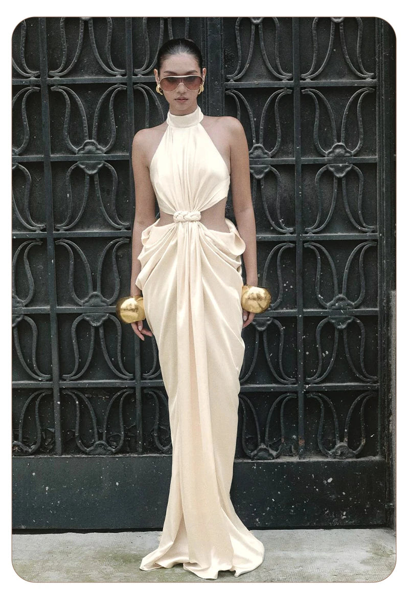 Twist-Cutout Maxi Dress
