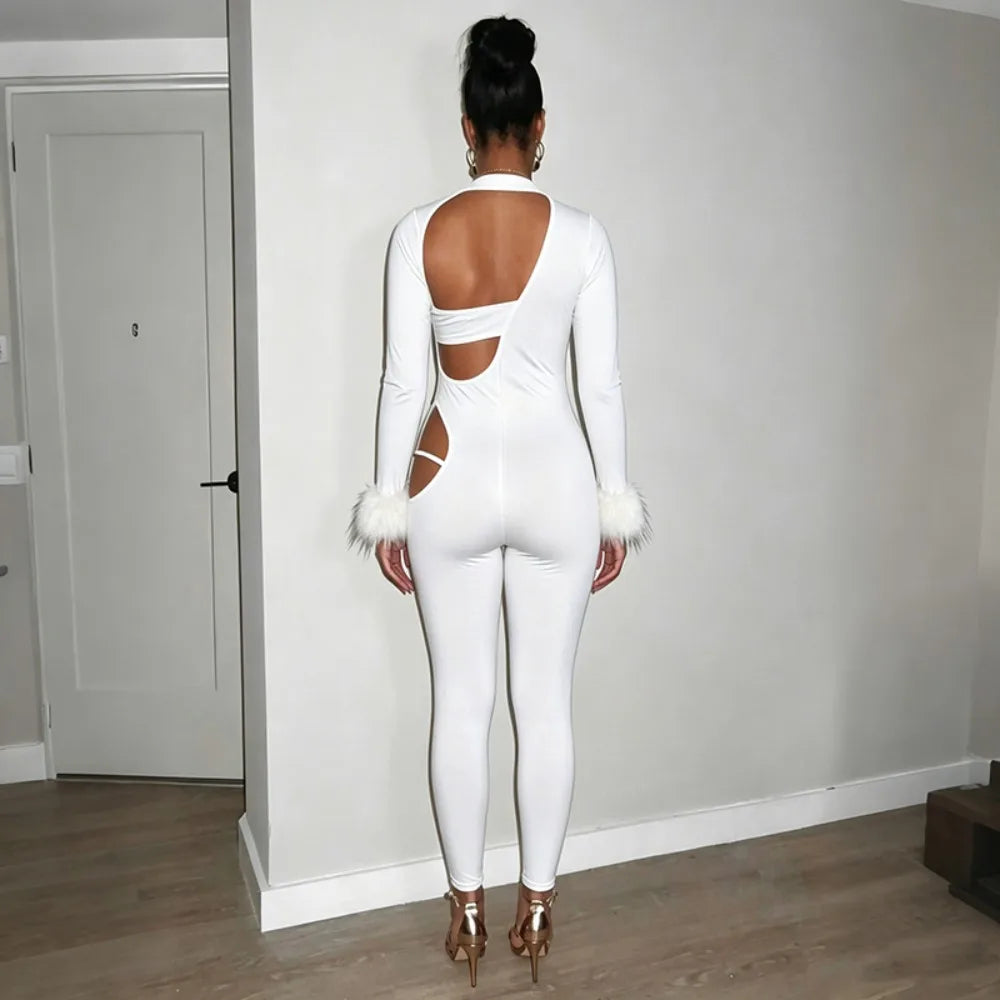 Rissa Fur Jumpsuit