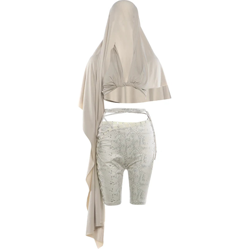 Chic Hooded Crop Set