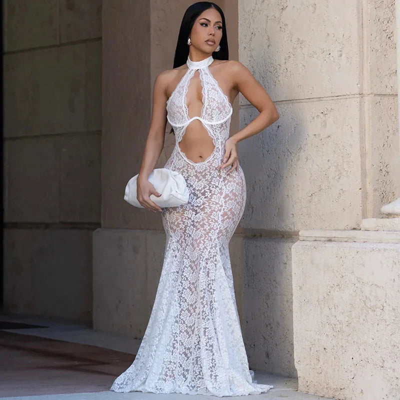 Floral Lace Maxi Dress
