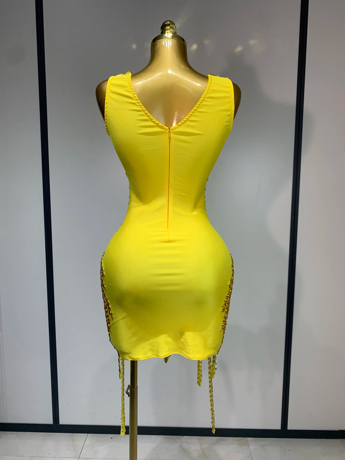 Frankie Rhinestones Mesh Dress
