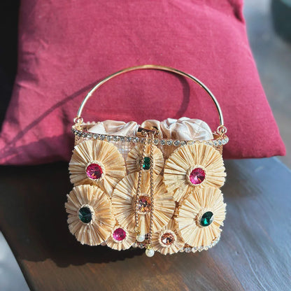 Flower Bucket Cage Purse