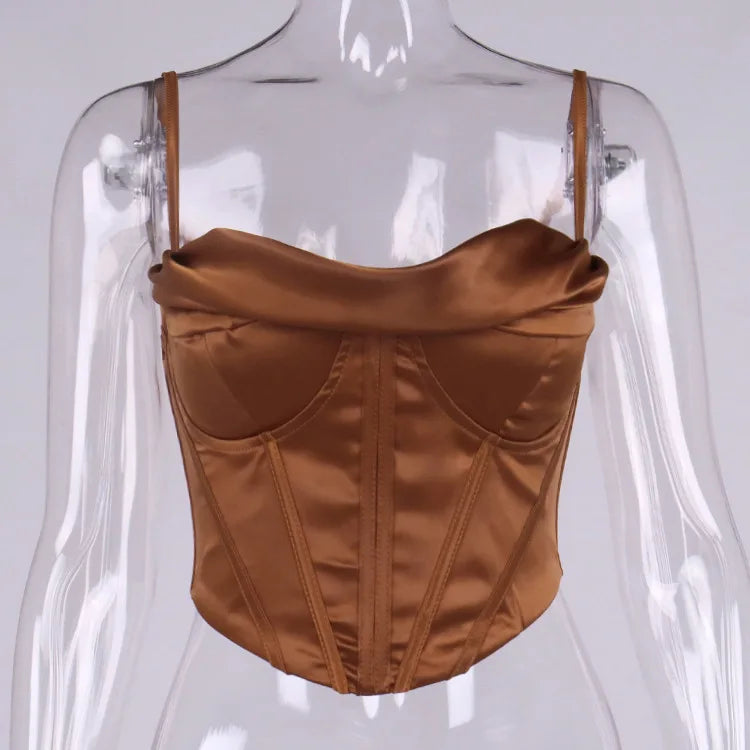 Satin Bustier Corset Top