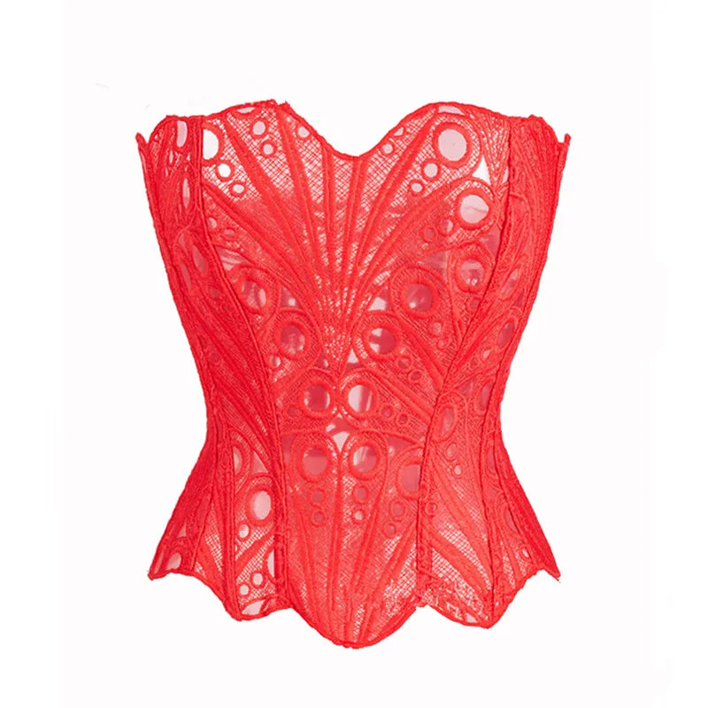 Corset Mesh Bustier Top