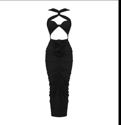 The Hottest Ruched Midi Dress