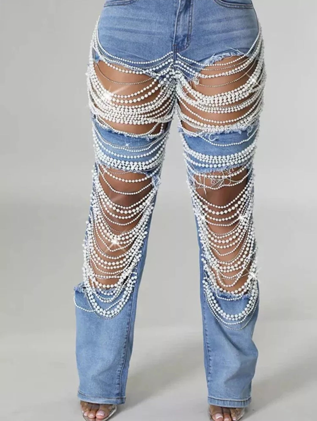 Pearls Diamond Jeans