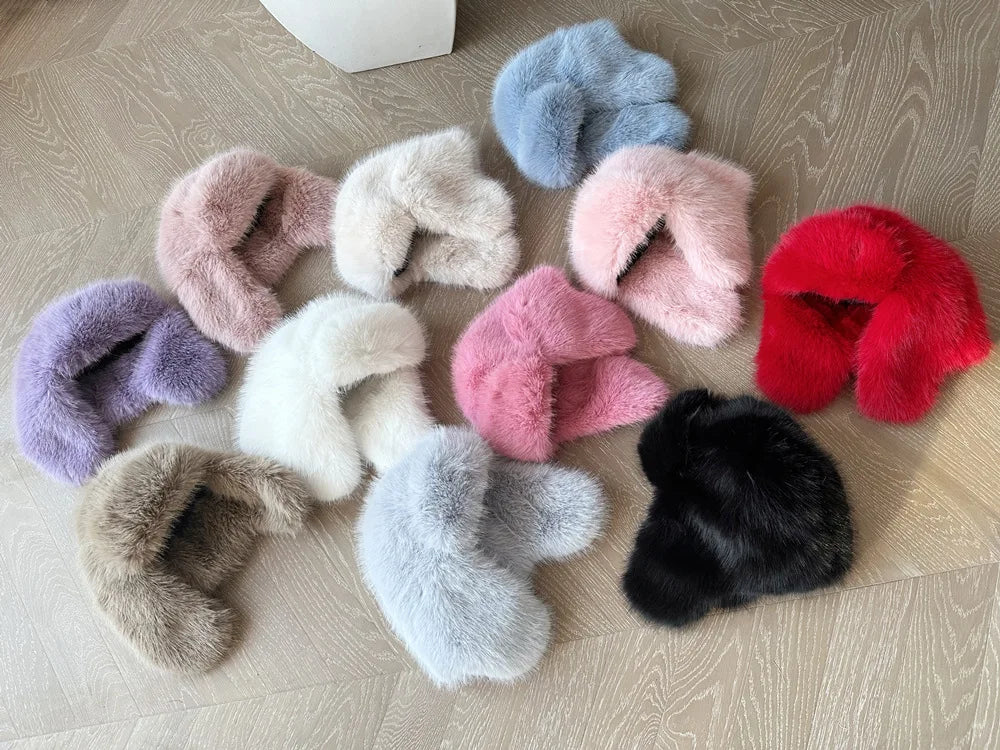 Plush Earflap Fur Hat
