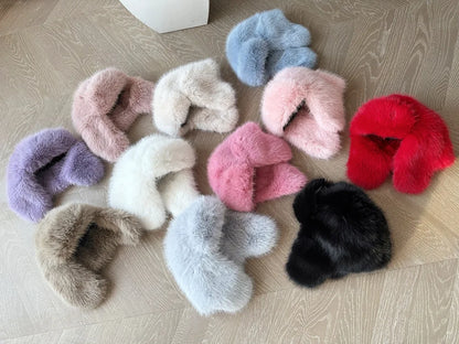 Plush Earflap Fur Hat