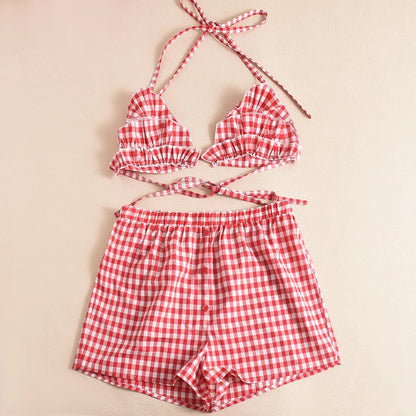 Lexia Plaid Short Set