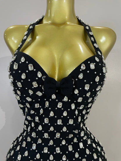 Sarah Rhinestone Bandage Mini Dress