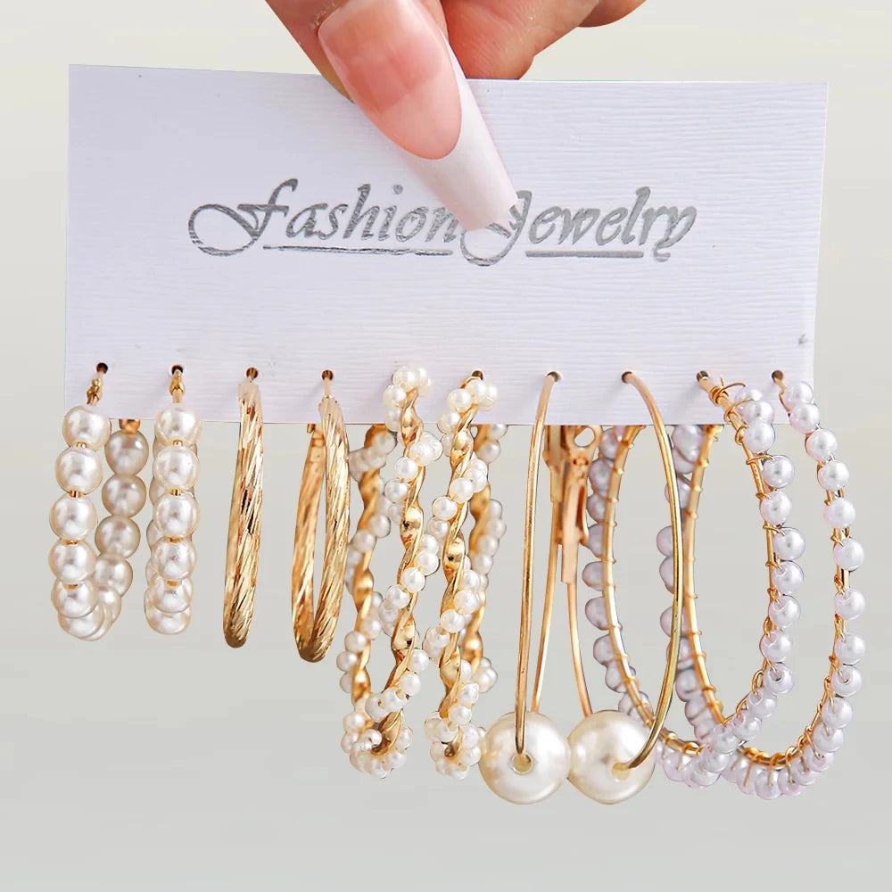 Pearl Earrings Set